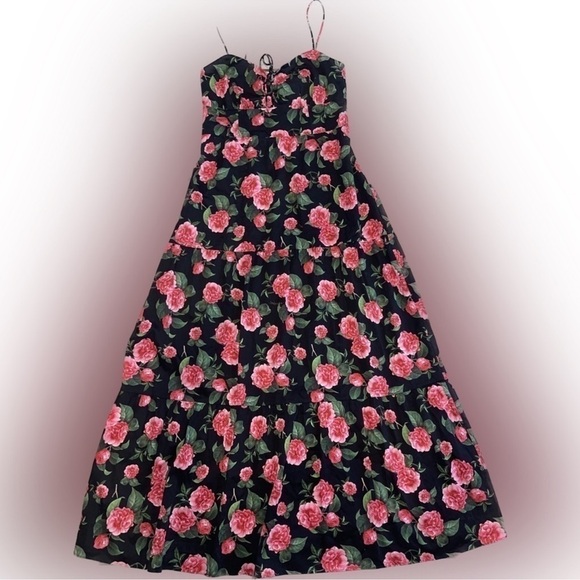 ALICE + OLIVIA Chantay Floral-Print Maxi Dress in Multicolor Size US 2 - Picture 2 of 7